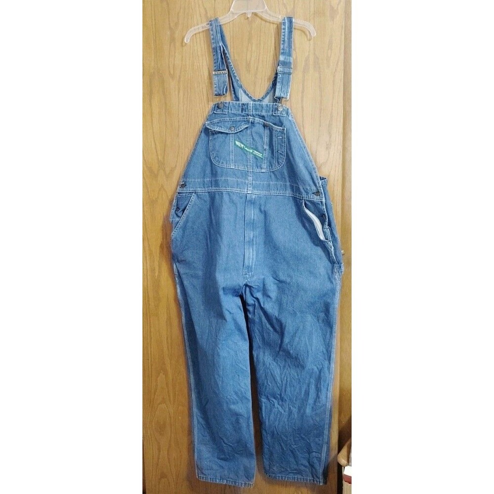 Vintage Key Imperial Bib Overalls 46 X 30 Denim Blue Jeans 100% Cotton
